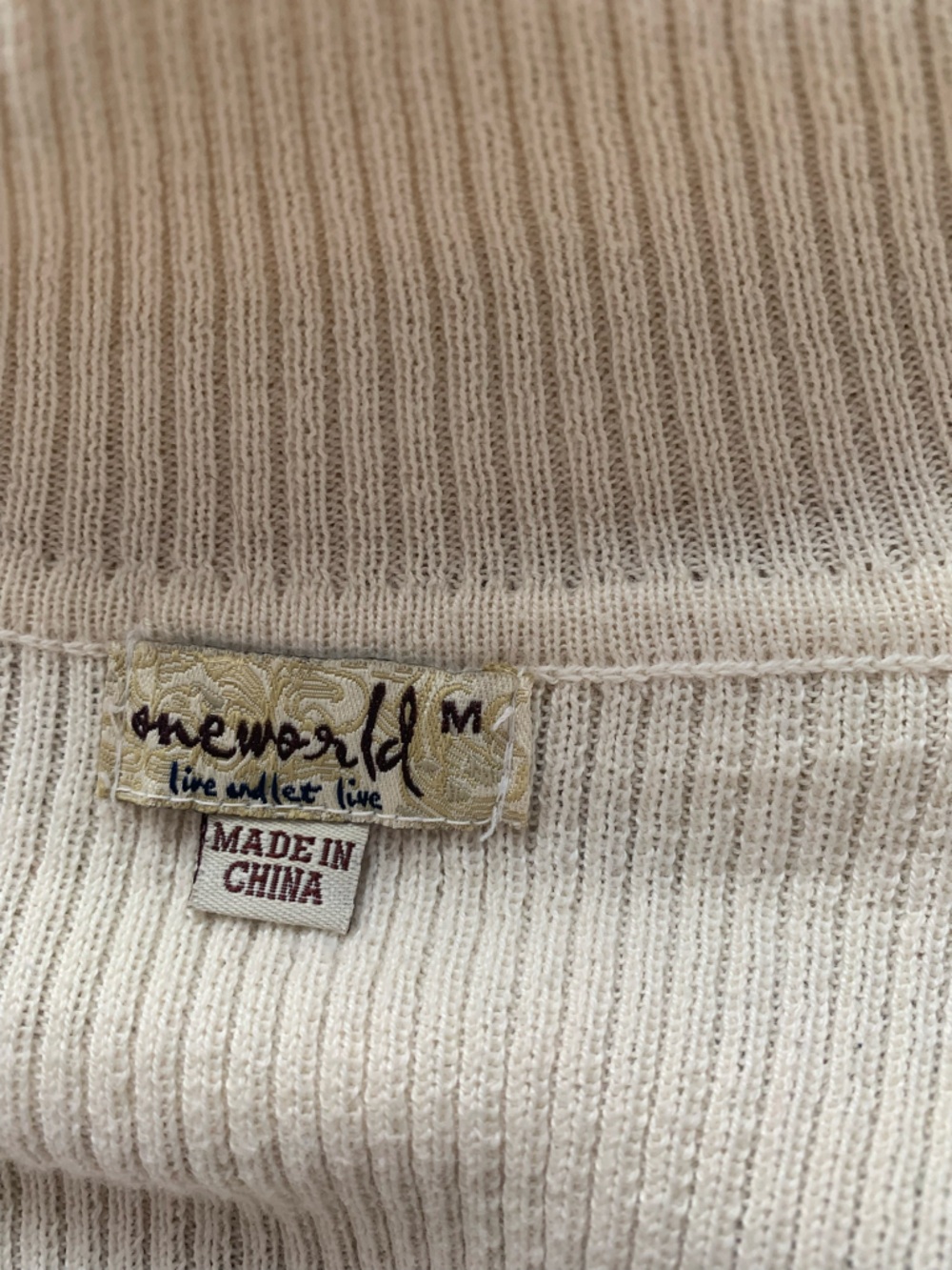 Free People Cream Ribbed Knit Top - Picture 4 of 4
